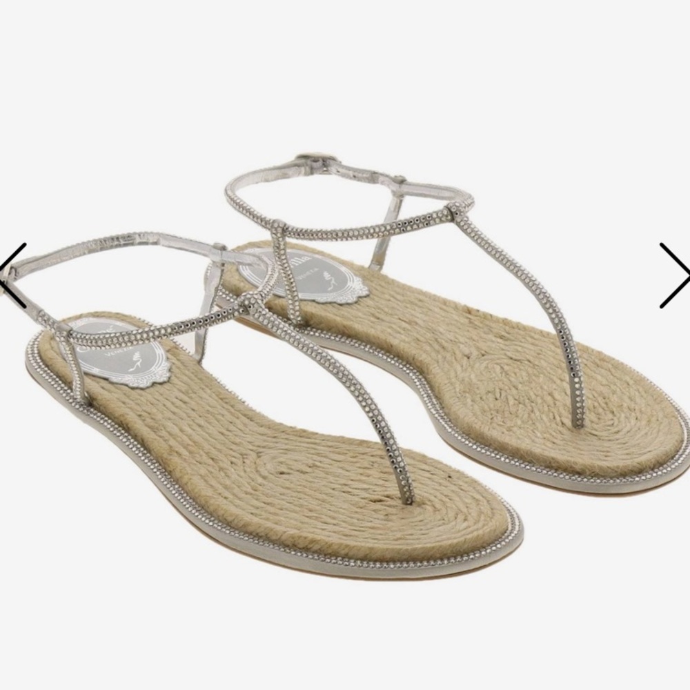Rene Caovilla Thong Sandals Sz 38 1/2